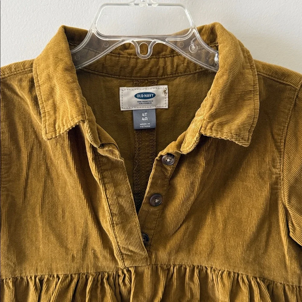 Old Navy Mustard Casual Kids Dress 4T